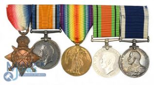 WW1 Royal Navy Trio & Long Service Medal Group. To 361800 OS / Std 1st cl Edward Samuel Hill from