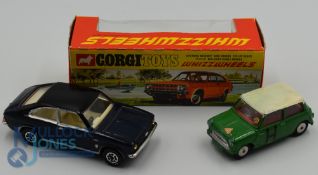 Corgi Toys Whizzwheels - 306 Morris marina 1.8 Coupe with a clean original box (please note blue