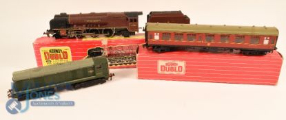 Hornby Dublo 2232 2-Rail City of London Locomotive LMR Maroon. Together with 2230 Bo-Bo, 4075