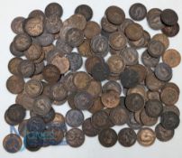 British Farthing Copper Coin Collection: to include Edward VII x28, George VI x21, Queen Victoria