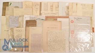 Ephemera: A large box of miscellaneous manuscript and printed items, many 18th and 19th century,