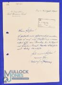 World War II - Letter by SS-Gruppenführer Karl Frank to Adolf Hitler, 12 April 1940 - 