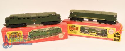 Hornby Dublo 2232 2-Rail Class Co-Co Diesel Locomotive BR Green. Together with 2233 Co-Bo Boxed (2)
