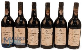 6x Bottles of Period Port Gould Campbell 1977 Vintage Port in very good condition, well cellared -