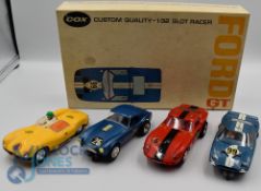 Scarce 1:32 Scale Slot Cars Cox Competition. Consisting of Ford GT, Cheetah with one other all