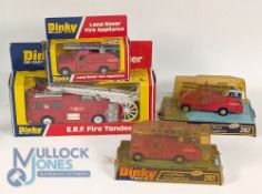 Dinky Toys Emergency Vehicles. Consisting of Three 282 Land Rover Fire Appliance, 266 E R F Fire