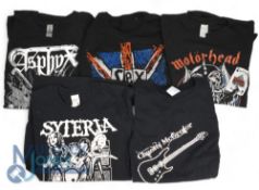 Collection of Tour T-shirts. To consist of Motorhead, Sex Pistols, Chantel McGregor, Syterla, Asphyx