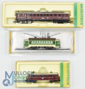 N Gauge Model Railway - Minitrix Locomotives to include 12096, Bachmann 61093 Brill Trolley Lighted,