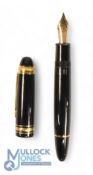 Mont Blanc Meisterstuck Fountain Pen 149 75th Anniversary Special Edition 75350 18ct Gold Nib. Great