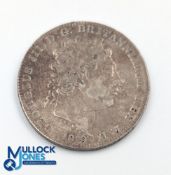 1819 Crown, LIX Edge: King George III Silver Five Shilling Coin