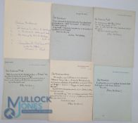 Autograph: Octave Mirbeaux, French author. Group of five autograph letters signed various