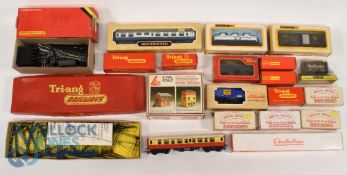 Mixed lot of OO Gauge Model railway Items. To include Triang R416 Catenary Set, Rolling stock,