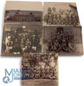 India: four large sized b&w original photographs, three of Indian Regiments and the fourth of a