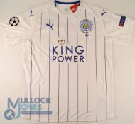 Leicester City FC away football shirt 2016-2017 #6 Huth Champions League v Club Brugge 14/9/2016,