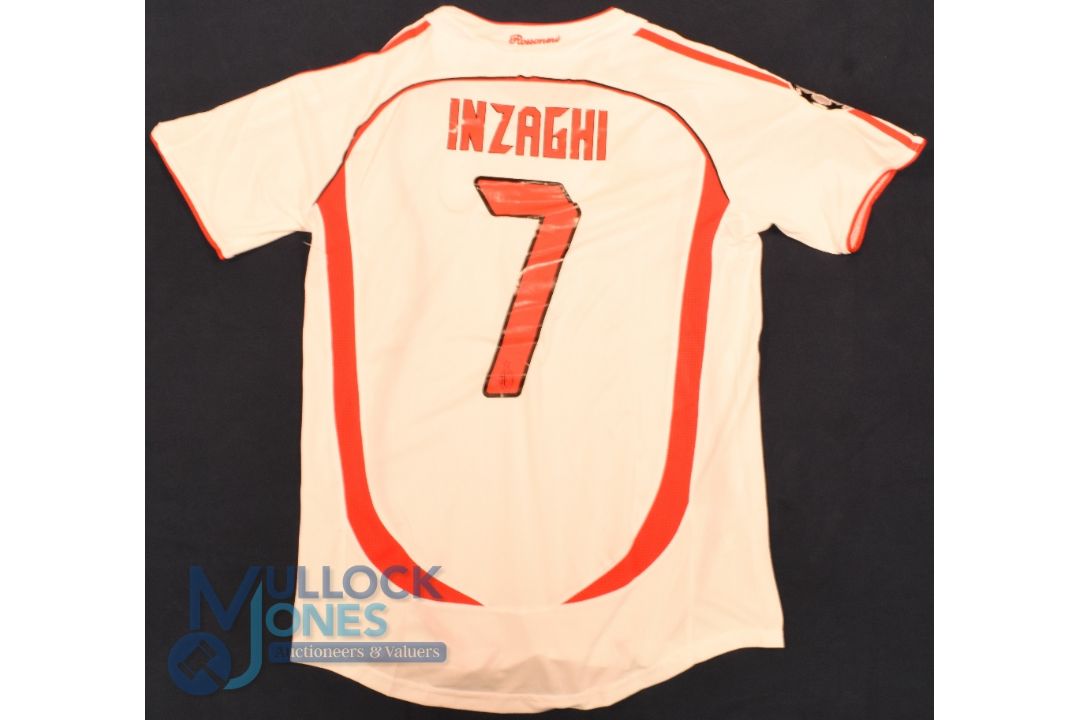 AC Milan FC away football shirt 2007 Champions League Final, #7 Inzaghi, Size M, Adidas / bwin, - Image 2 of 2