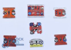 Set of seven enamel pin badges from Liverpool Football Club run to the 2019 Champions League cup