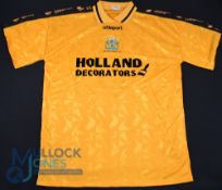 Halifax Town FC Away Football Shirt 1997-1998, Size 46/48 uhlsport / Holland Decorators, orange (G)