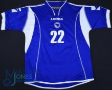 Bosnia and Herzegovina Football Federation Home Football Shirt 2009 #22 Match Worn in Friendly, Size