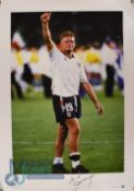 Paul Gascoigne England FC Personally Signed Limited Edition Print (143/1000), 23.5 x 16.5” with COA