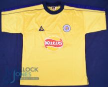 Leicester City FC away football shirt 1999-2001, Size 42/44, Le Coq Sportif / Walkers, yellow,