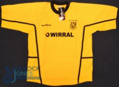 Tranmere Rovers FC away football shirt 2005 Play-Offs, size L, Vandanel / Wirral, yellow with