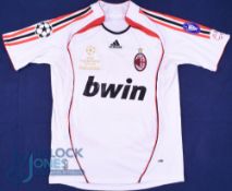 AC Milan FC home football shirt 2007 Champions League Final #21 Pirlo, Adidas / bwin, white (G)