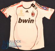 AC Milan FC away football shirt 2007 Champions League Final, #7 Inzaghi, Size M, Adidas / bwin,