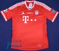 Bayern Munich FC home football shirt, 2013 Champions League Final at Wembley, size L, Adidas / T,