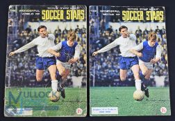 Two The Wonderful World of Soccer Stars Picture Stamp Albums 1968-1969 First Division, one with 30