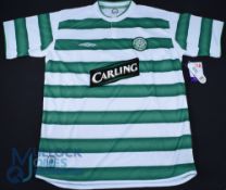 Celtic FC home football shirt 2003-2004 Size XL, Umbro / Carling, green/white with tags