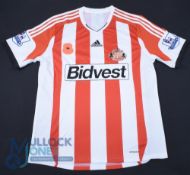Sunderland FC Home Poppy Football Shirt 2013-2014 #21 Diakite, Bench Worn v Manchester City, Size L,