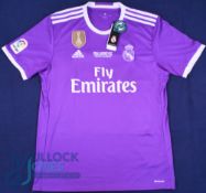 Real Madric FC away football shirt 2017 Champions League Final v Juventus, Cardiff #12 Champions,