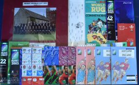 Rugby World Cups Package (20): 1987: S Wales Echo colourful complete sticker album of stars, sides