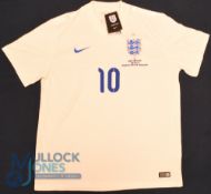 England FC home football shirt 2015 #10 Rooney, v Switzerland England’s Record Goal Scorer, Size XL,