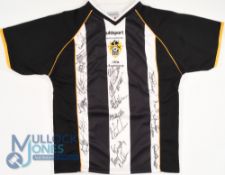 Notts County FC home football shirt 1862-2002 140th Anniversary, Size XS, Uhlsport, squad signed