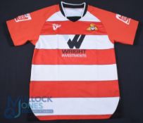 Doncaster Rovers FC Home Football Shirt 2009-2010, #17 (Martin) Woods, Match Worn and Scored in
