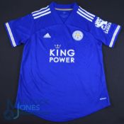 Leicester City FC Home Football Shirt 2018-2019 #5 H Morgan, Size L, Adidas / King Power, blue (G)