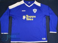 Leicester City FC home football shirt 2007-2009 Size XL, Jako / Topps Tiles, blue, long sleeves (G)