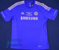 Chelsea FC home football shirt 2012 UEFA Super Cup Final, Size XL, Adidas / Samsung, Blue with tags,