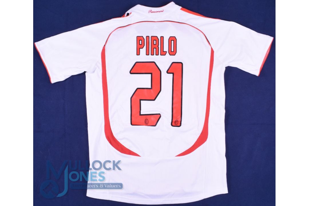 AC Milan FC home football shirt 2007 Champions League Final #21 Pirlo, Adidas / bwin, white (G) - Image 2 of 2