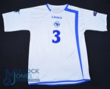 Bosnia and Herzegovina FC Home Football Shirt 2012, #3 Papac, Match Worn in Euro Qualifier, Size