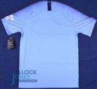 Manchester City FC home football shirt 2018-2019 Size M, Nike / Etihad Airways, Blue with tags, good