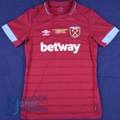 West Ham United FC home football shirt 2019 Woman’s FA Cup Final, Size 8, Umbro / Betway (G)