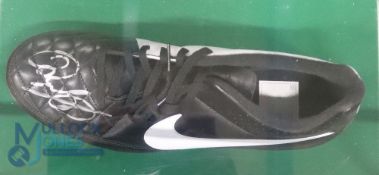 A Ryan Giggs hand signed Nike Tiempo Football Boot in display case with COA (G)