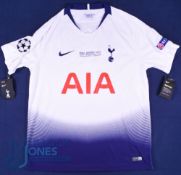 Tottenham Hotspur FC home football shirt 2019 Champions League Final #7 Son, Size L, Nike / AIA,
