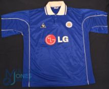 Leicester City FC home football shirt 2001-2002, size 50/52, le coq sportif / LG, blue (G)