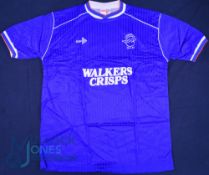 Leicester City FC home football shirt 1989-1990, Size XL, Scoreline / Walkers Crisps, blue (G)