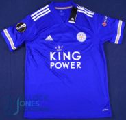 Leicester City FC home football shirt 2020-2021, #15 Barnes, Size L, Adidas / King Power, Blue