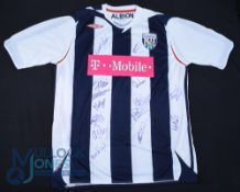 West Bromwich Albion FC Home Football Shirt 2006-2007 Squad signed with 14 signatures, Size L, Umbro