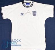 England FC home football shirt 1999-2001, Size 152-158 cm, Umbro, white, good condition with an